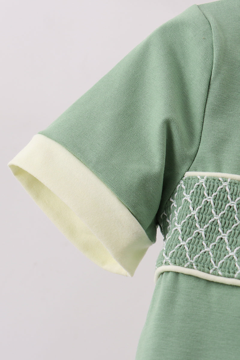 Sage smocked pants set - Fierce and Chic