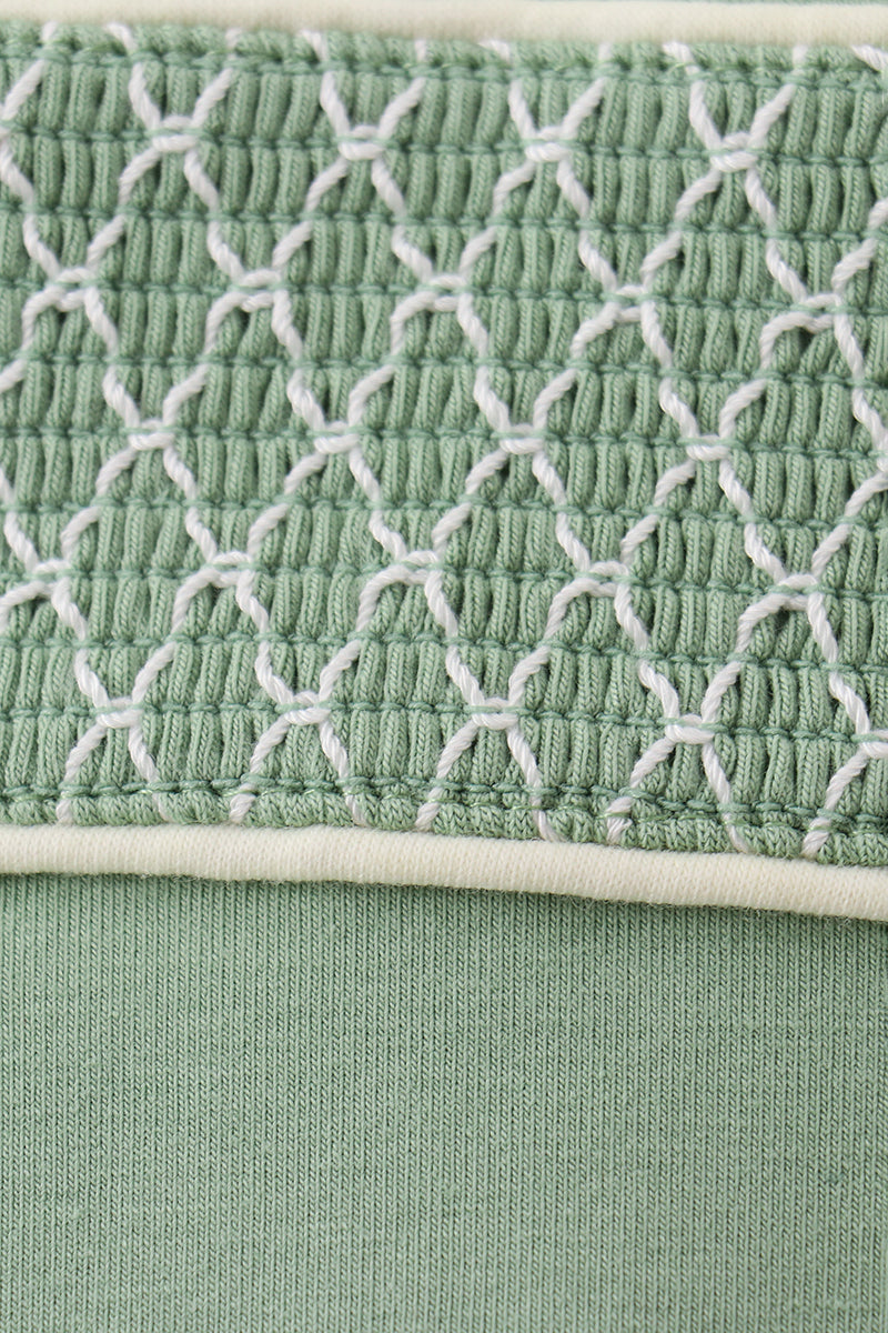 Sage smocked jon jon - Fierce and Chic