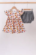 Pumpkin ruffle bloomer set - Fierce and Chic