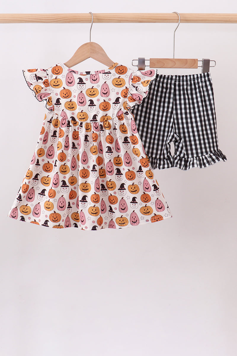 Pumpkin ruffle shorts set - Fierce and Chic