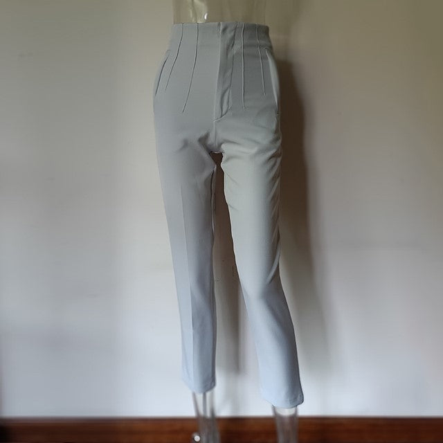 Women's High-Waisted Straight Leg Pants - Fierce and Chic