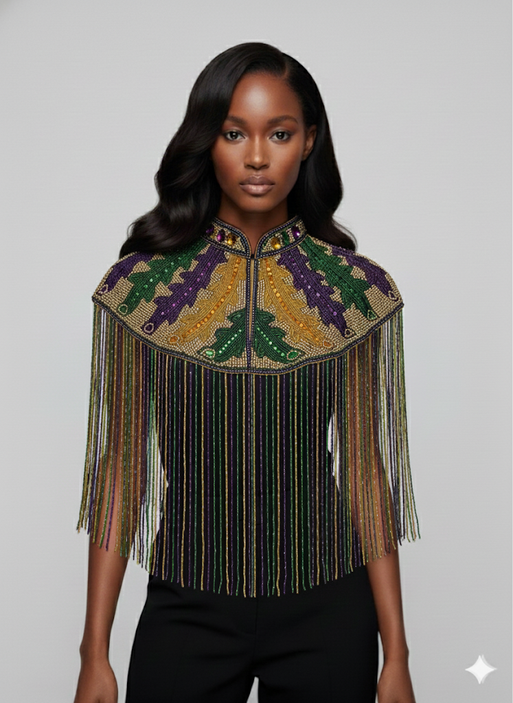 Big Chief Plume Cape - Fierce and Chic