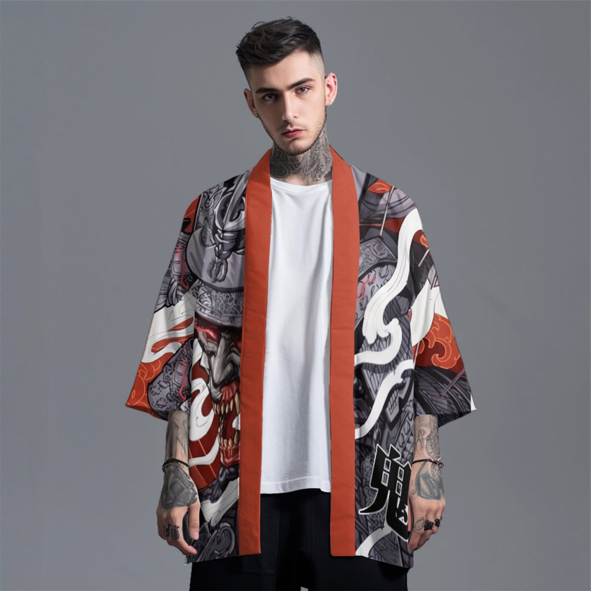 K19 Red Samurai Kimono - Fierce and Chic