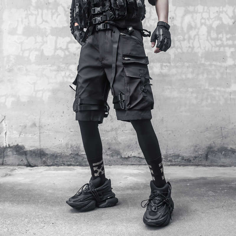 IBS429 Paratrooper Matte Black Shorts - Fierce and Chic