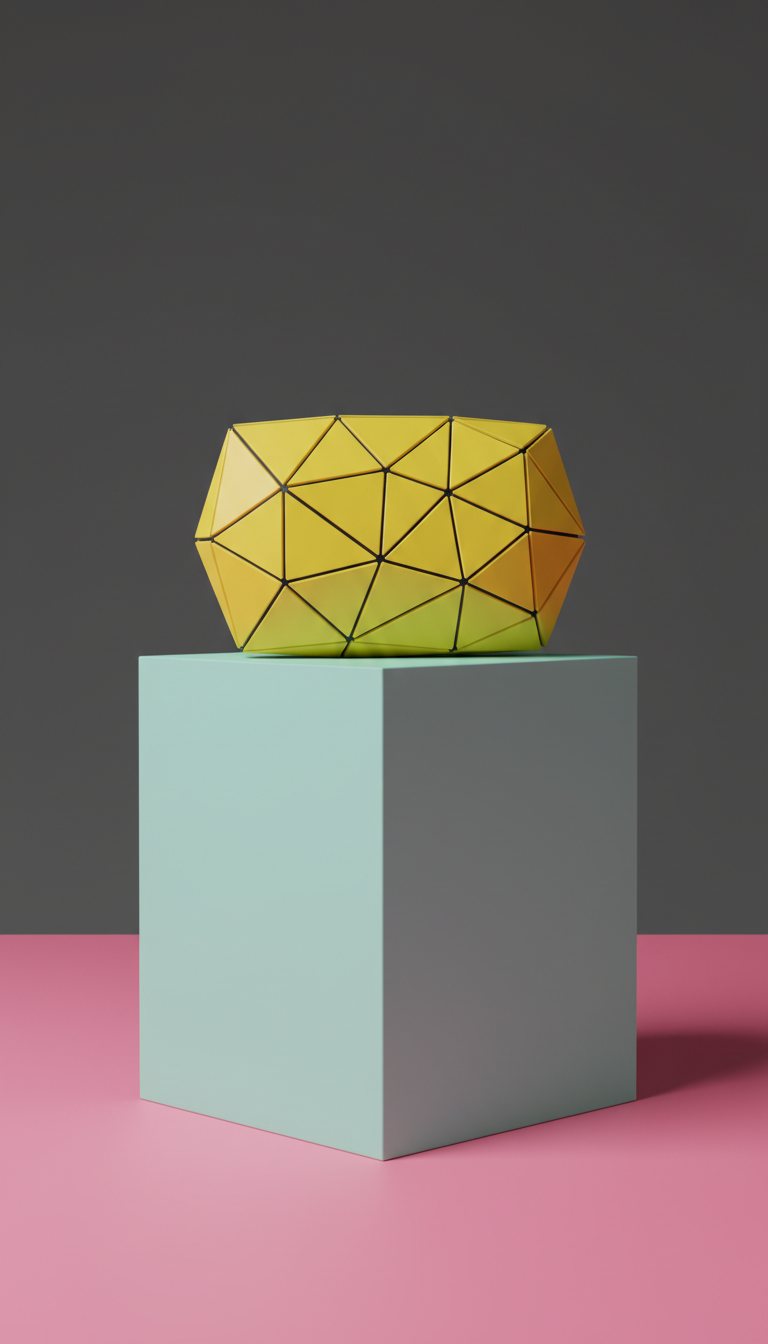Flash Yellow Geometric Clutch