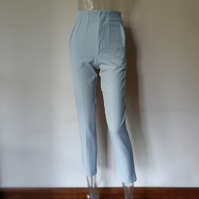 Women's High-Waisted Straight Leg Pants - Fierce and Chic