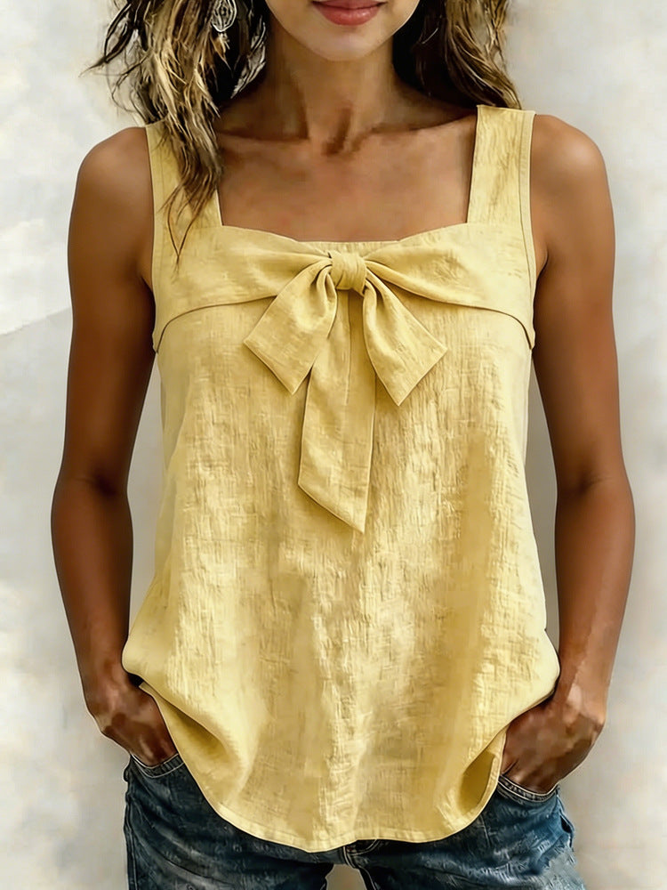 Women's Square-Neck Wide-Strap Sleeveless Tank Top - Fierce and Chic