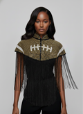 Bronze Touchdown Cape - Fierce and Chic
