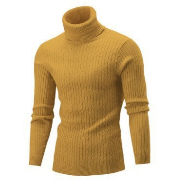 Men's Sweater Casual Retro Twisted Flower Turtleneck Knitting - Fierce and Chic