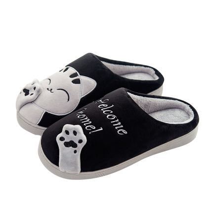 Cute Cat Soft Winter Slippers – Cozy Washable Bedroom Shoes for Women & Men - Fierce and Chic