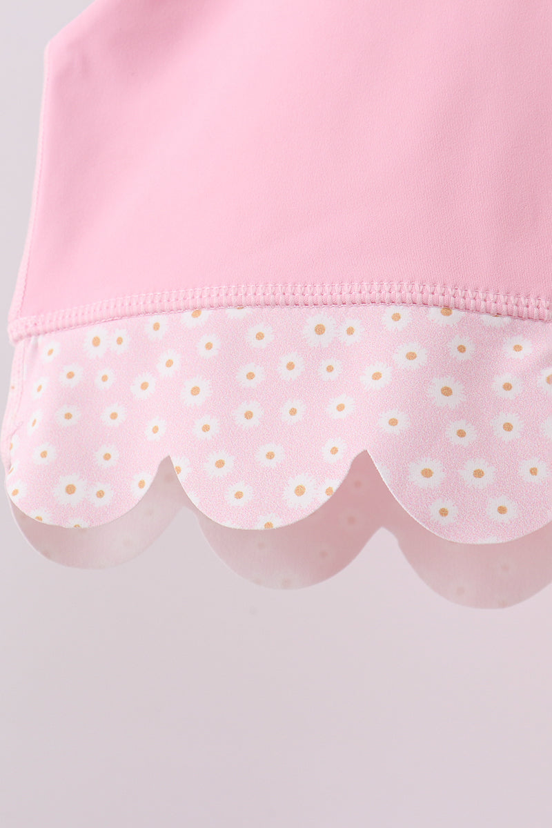 Pink scalloped active skorts set - Fierce and Chic