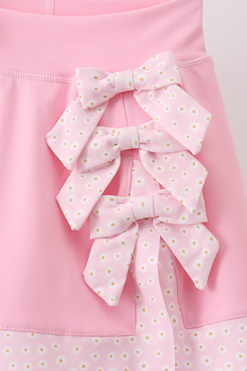 Pink scalloped active skorts set - Fierce and Chic