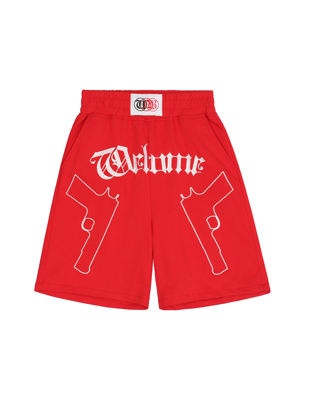 Double Pistols Embroidery Shorts - Fierce and Chic