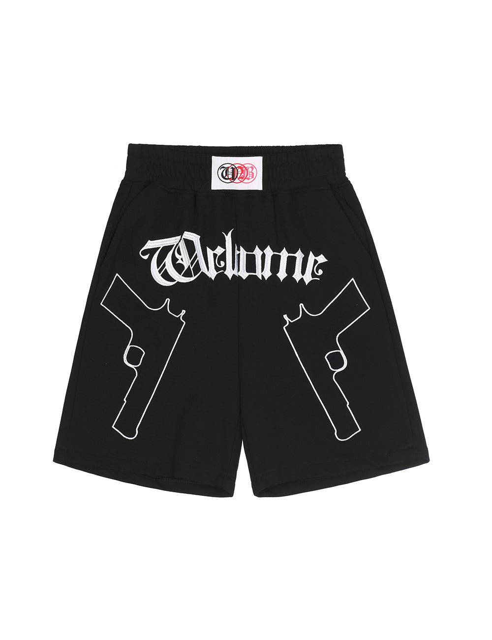 Double Pistols Embroidery Shorts - Fierce and Chic