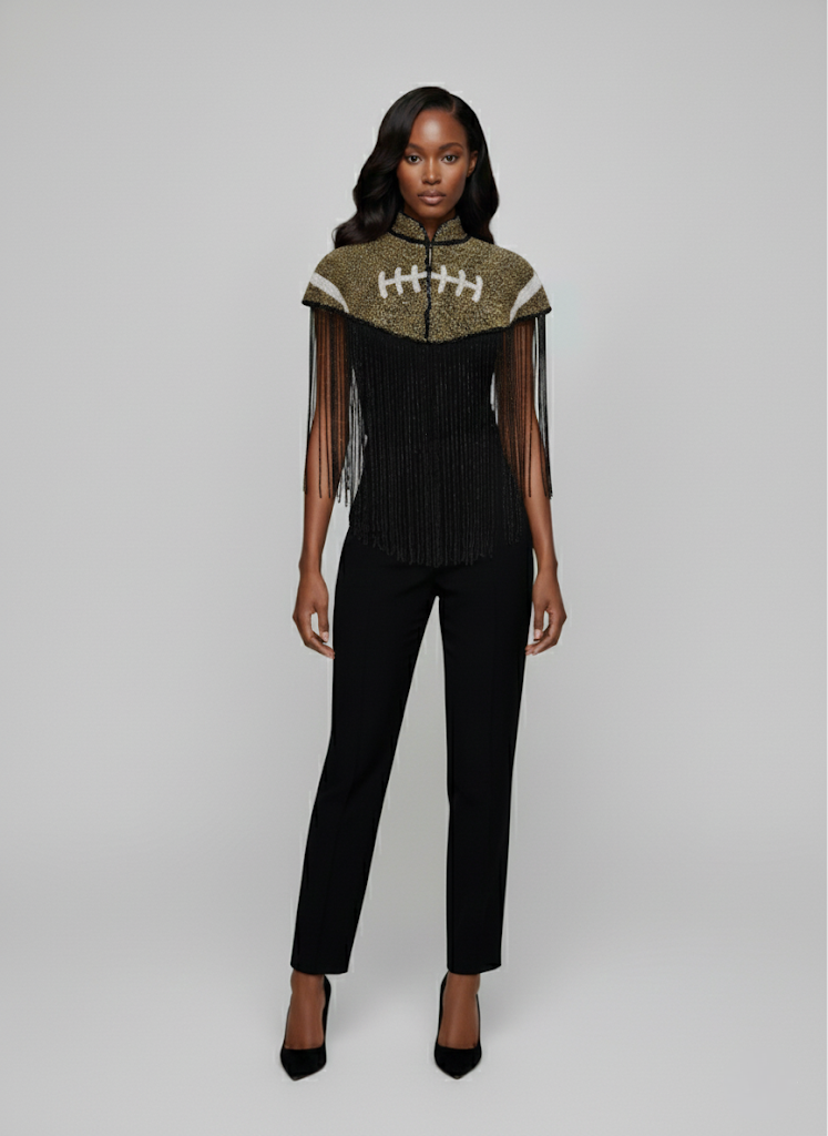 Bronze Touchdown Cape - Fierce and Chic