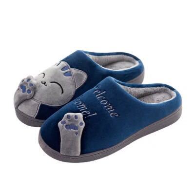 Cute Cat Soft Winter Slippers – Cozy Washable Bedroom Shoes for Women & Men - Fierce and Chic