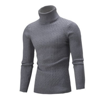 Men's Sweater Casual Retro Twisted Flower Turtleneck Knitting - Fierce and Chic