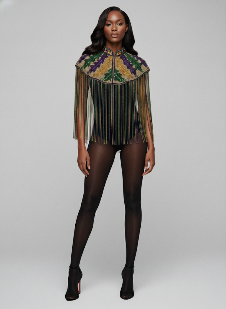 Big Chief Plume Cape - Fierce and Chic