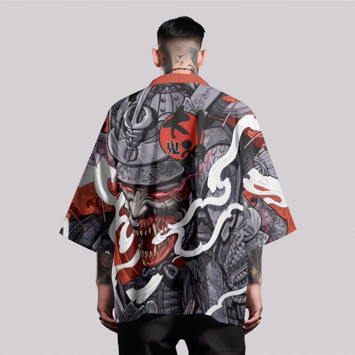 K19 Red Samurai Kimono - Fierce and Chic