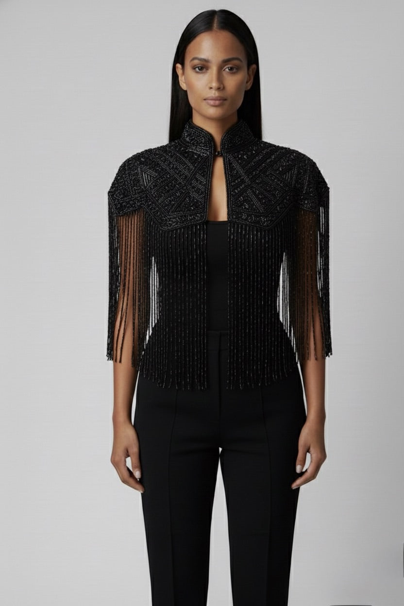 Noir Line Cape - Fierce and Chic