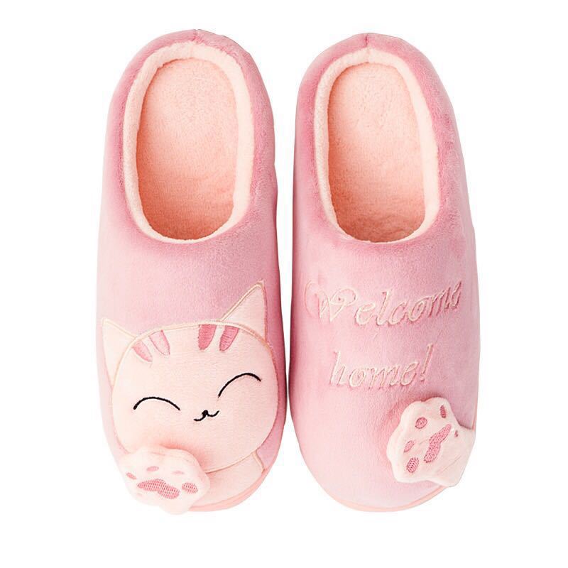 Cute Cat Soft Winter Slippers – Cozy Washable Bedroom Shoes for Women & Men - Fierce and Chic