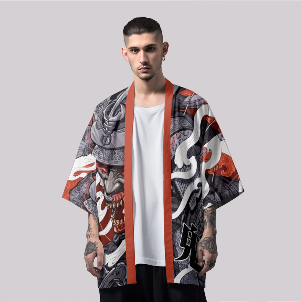 K19 Red Samurai Kimono - Fierce and Chic