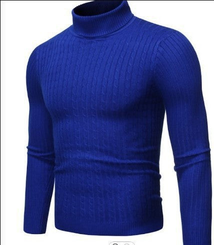 Men's Sweater Casual Retro Twisted Flower Turtleneck Knitting - Fierce and Chic