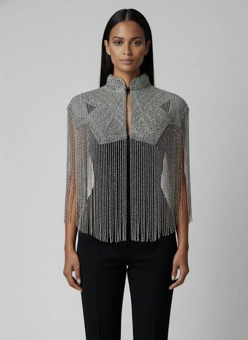 Argent Line Cape - Fierce and Chic