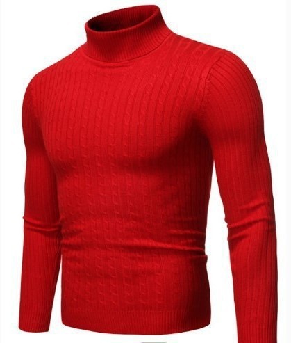 Men's Sweater Casual Retro Twisted Flower Turtleneck Knitting - Fierce and Chic