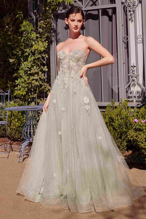Andrea & Leo A1418 Dress Long Strapless A-Line Ball Gown - Fierce and Chic