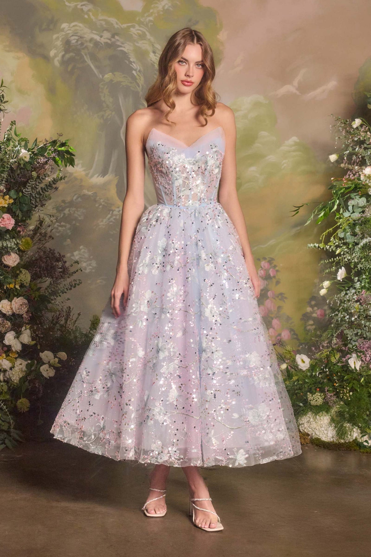 Andrea & Leo A1485 Strapless Sweetheart Romantic A-Line Dress - Fierce and Chic