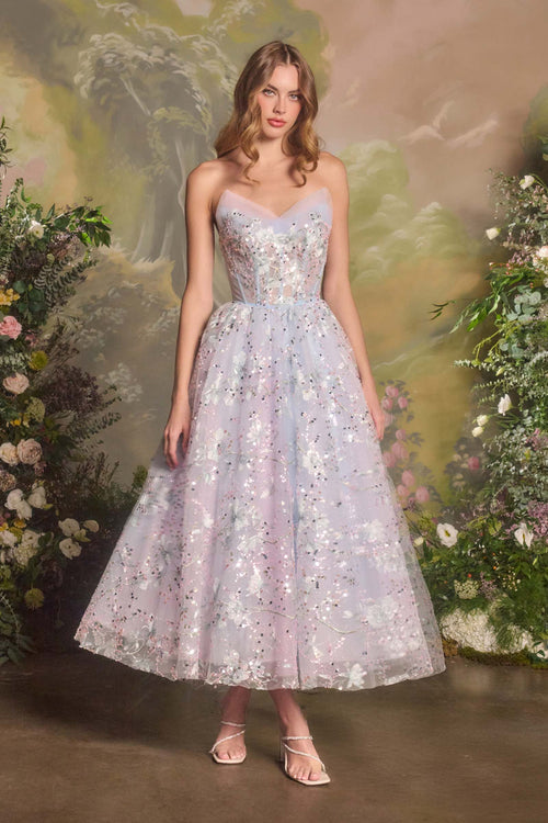 Andrea & Leo A1485 Strapless Sweetheart Romantic A-Line Dress - Fierce and Chic