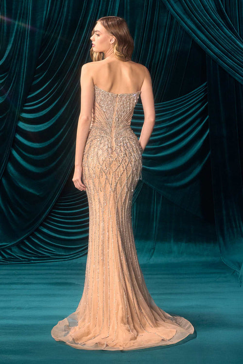 Andrea & Leo A1503 Pure Glamour Fitted Evening Gown - Fierce and Chic
