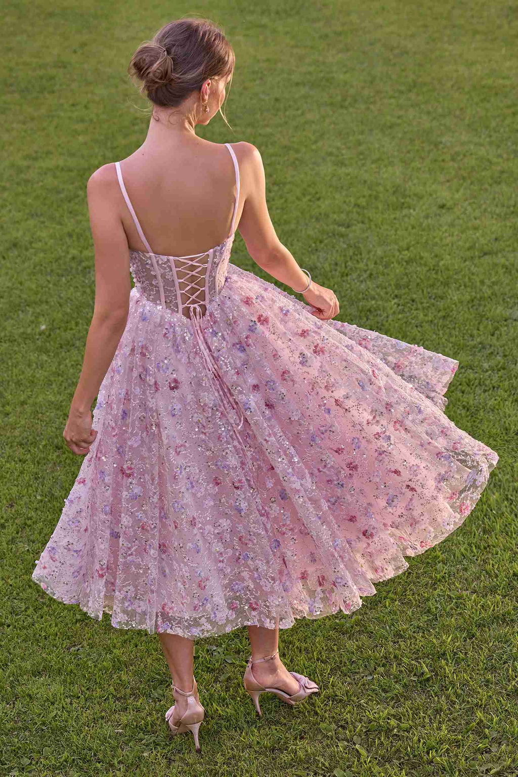 Andrea & Leo A1523 A-Line Tea Length Tea Party Dress - Fierce and Chic