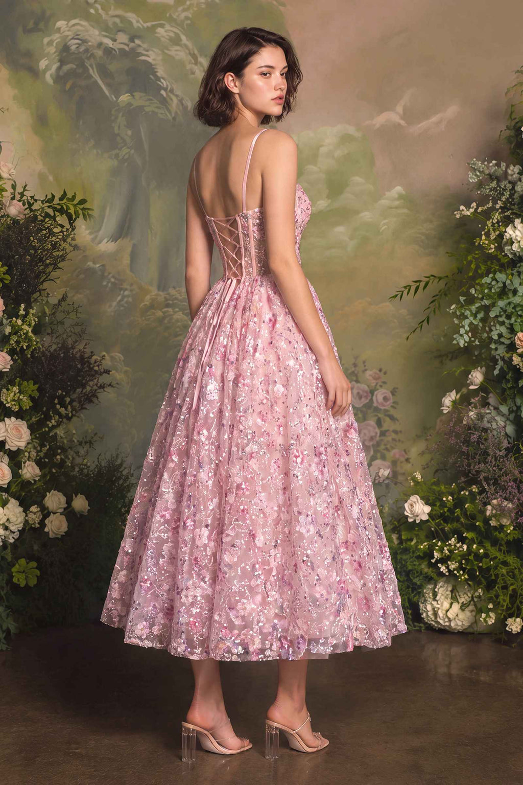 Andrea & Leo A1523 A-Line Tea Length Tea Party Dress - Fierce and Chic