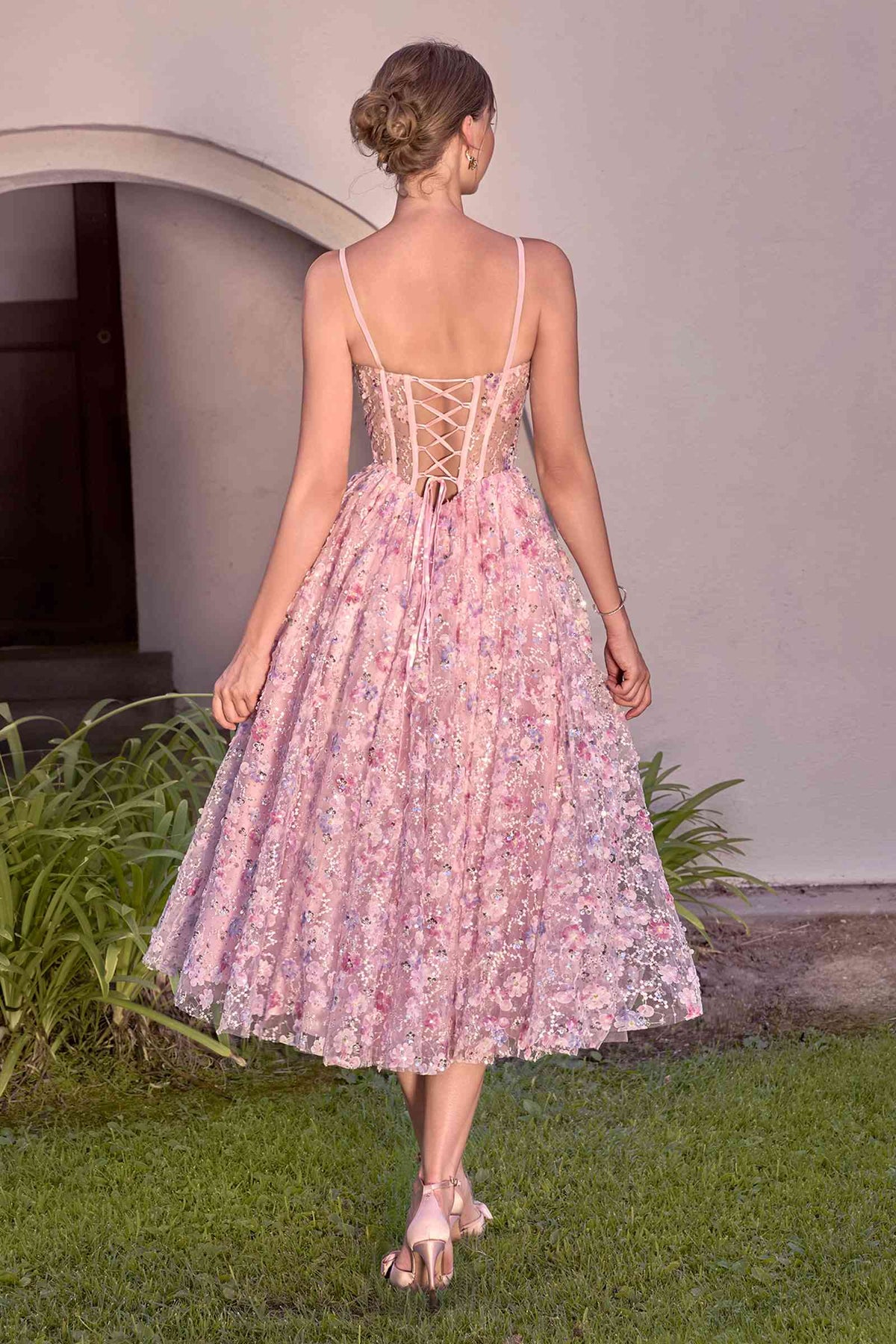 Andrea & Leo A1523 A-Line Tea Length Tea Party Dress - Fierce and Chic