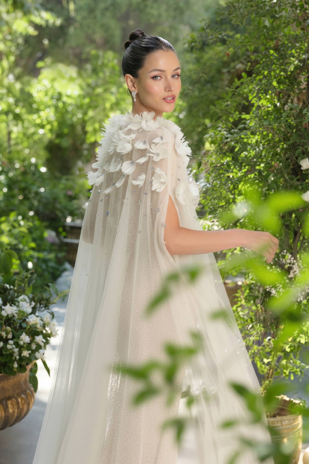 Ethereal Couture Sheer Cape - Fierce and Chic