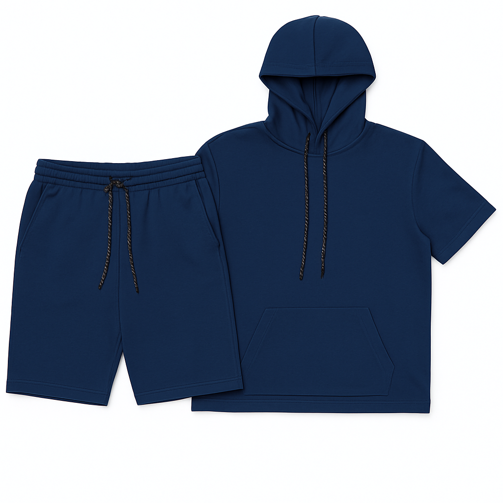 Men’s Core Short Sleeve Hoodie & Shorts Set - Fierce and Chic