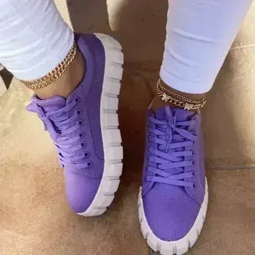 Pinterest Women Sneaker Light Breathble Vulcanized Shoes Platform Lace - Fierce and Chic