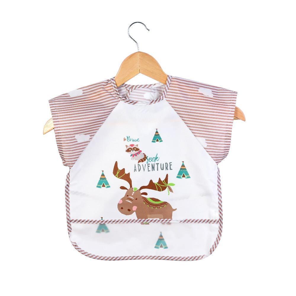 Baby Bibs Cotton Cartoon Children Accessories Short Sleeve Eco Friendly Waterproof Washable Clothing Bib for Kids - Fierce and Chic
