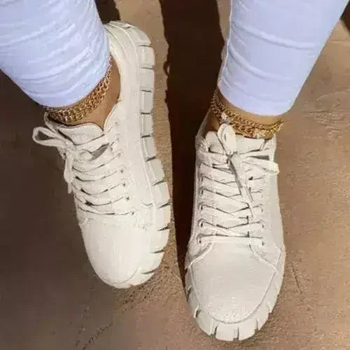 Pinterest Women Sneaker Light Breathble Vulcanized Shoes Platform Lace - Fierce and Chic