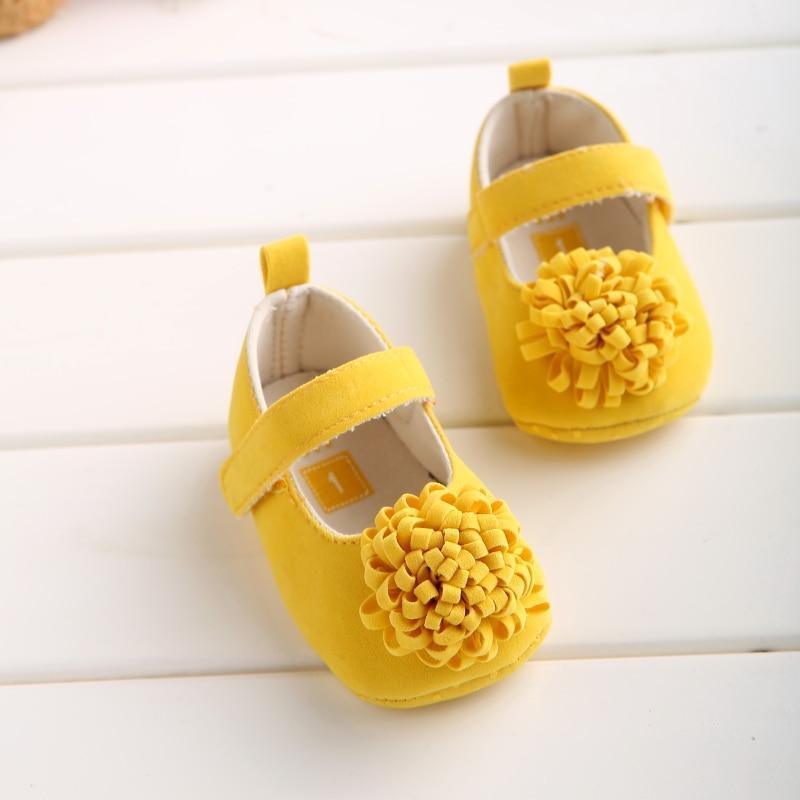 Candy Colors Newborn Baby Prewalker Princess Girl Crib Big Flower Soft Bottom Anti-slip Shoes Footwear Shoes - Fierce and Chic