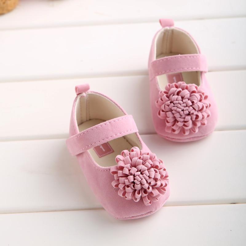 Candy Colors Newborn Baby Prewalker Princess Girl Crib Big Flower Soft Bottom Anti-slip Shoes Footwear Shoes - Fierce and Chic