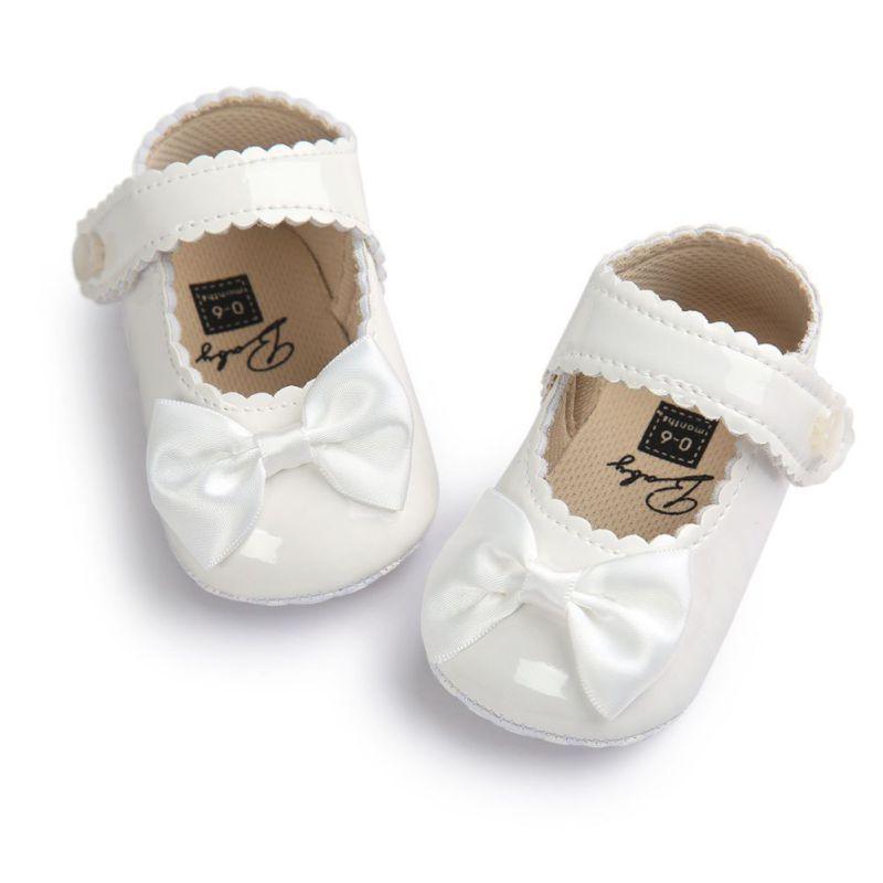 Red Princess Baby Girl Shoes Newborns Butterfly-knot PU Leather Shoes Infants Crib Soft Fashion Footwear Shoes - Fierce and Chic