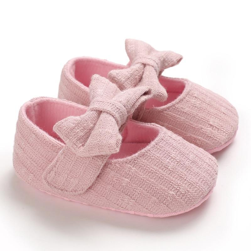 Baby Girls First Walkers Bow Knot Solid Soft Shoe Footwear For Baby Girl Breathable Shoes - Fierce and Chic