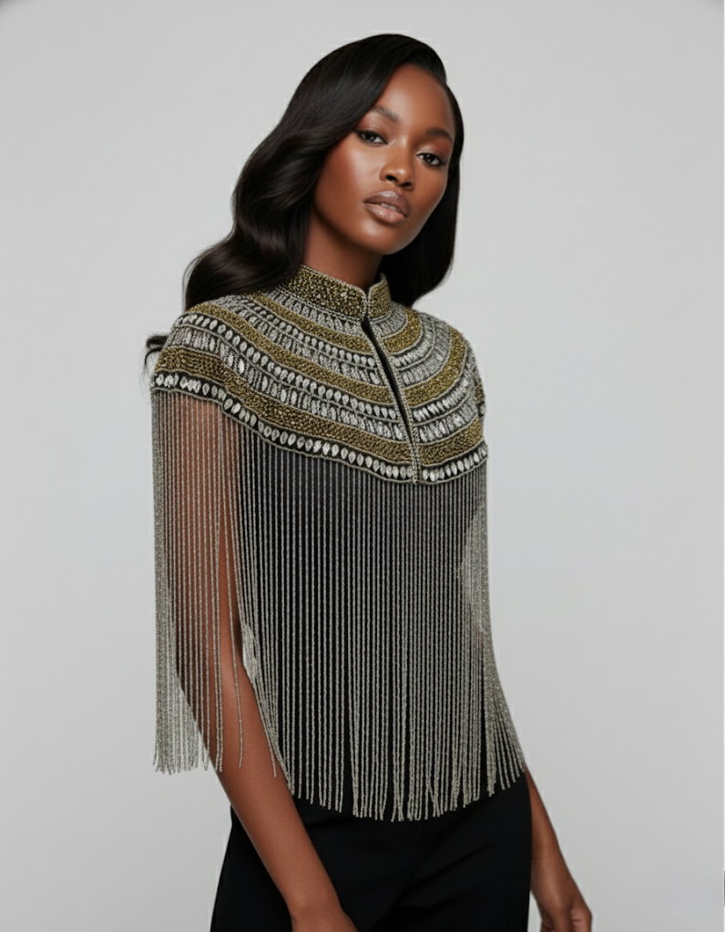 Metallic Horizon Cape - Fierce and Chic