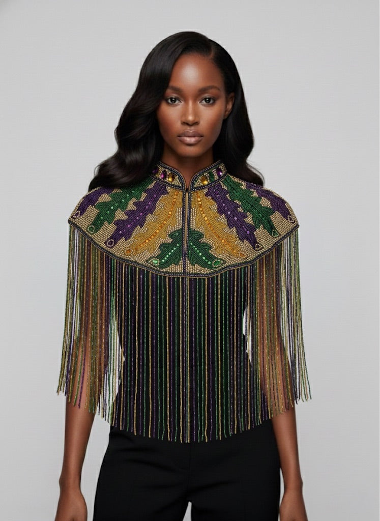 Big Chief Plume Cape - Fierce and Chic