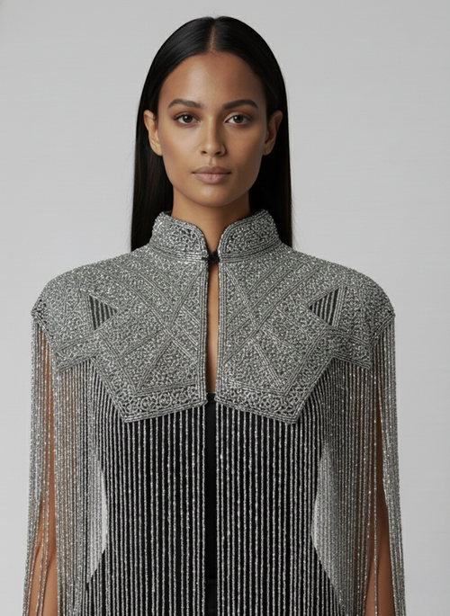 Argent Line Cape - Fierce and Chic