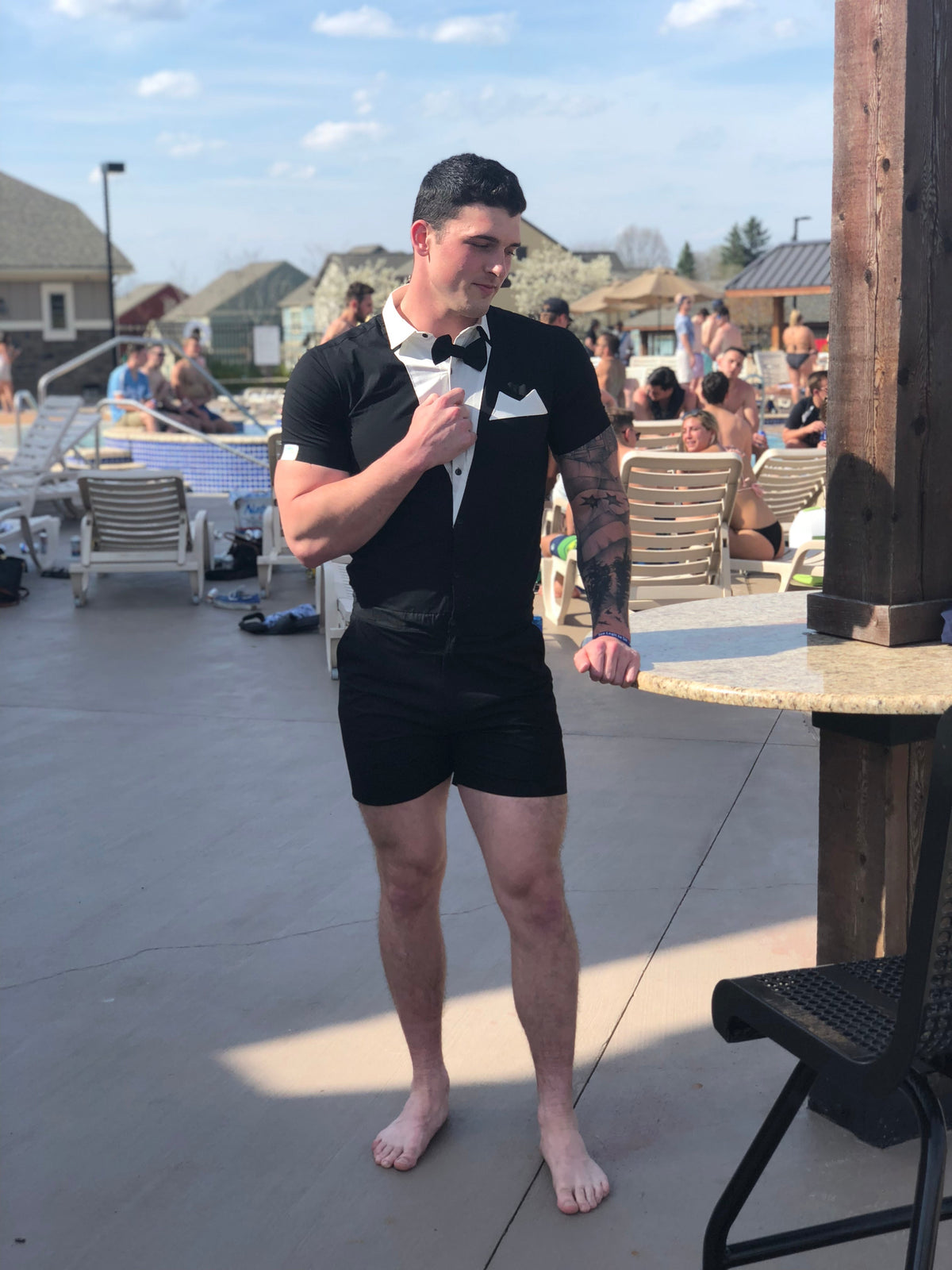 Male Romper - Tuxedo - Fierce and Chic