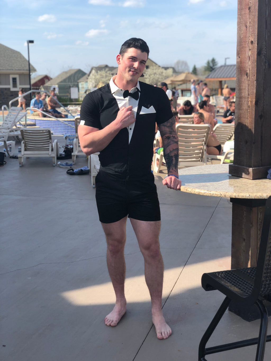 Male Romper - Tuxedo - Fierce and Chic